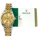 Rolex Datejust 36mm 126233 Jubilee Stainless Steel & Yellow Gold Watch Champagne Diamond Dial 2020