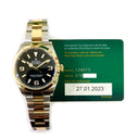 Rolex Explorer 36mm 124273 Stainless Steel / Yellow Gold Watch Black Arabic & Index Dial MINT 2023