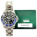 Rolex GMT-Master II  126710BLNR Stainless Steel Oyster Bracelet Black Dial  MINT 2021