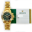 Rolex Daytona 116508 Oyster 40mm Yellow Gold Green Index Dial Watch 2018