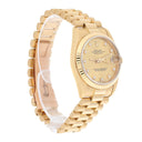 Rolex 31mm 18kt Gold Datejust Presidential Champagne Diamond Dial Midsize 68278