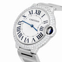 Cartier Ballon Bleu 36mm W69011Z4 36mm Unisex Watch Custom Diamond Bezel