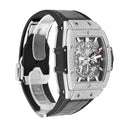 Hublot Spirit of Big Bang Titanium Pave 42mm Watch 641.NX.0173.LR.1704 Skeleton Dial, Black Leather Strap