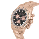 Rolex Cosmograph Daytona 116505-0008 Black Dial Pink Subdials 18K Rose Gold Complete