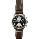 IWC Pilot Spitfire Chronograph IW387806 Stainless Steel with Brown Leather Watch 2014