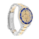 Rolex Submariner 18k Yellow Gold/Steel Serti Gold Diamond Dial Mens Watch 16613