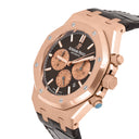Audemars Piguet Royal Oak Chronograph 26331OR.OO.D821CR.01 Chocolate Dial Brown Leather Rose Gold Watch