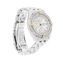 Breitling Chronomat Cream Dial 39MM Steel & 18K Yellow Gold B13050 Diamond Bezel