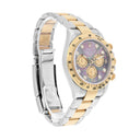 Rolex Daytona Yellow Gold & Steel Black Mother Of Pearl Diamond Dial 116523 B/P