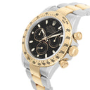 Rolex Daytona Stainless Steel Yellow Gold Black Dial Mens Watch 116523