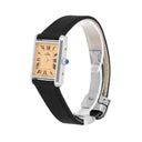 Cartier Tank Must De 2416 Quartz 22mm Silver Swiss Watch New Leather Strap