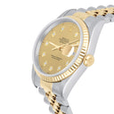 Rolex Datejust 36mm Two Tone Champagne Diamond Dial Jubilee 16233 Circa 1995
