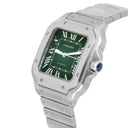 Cartier Santos De Cartier Stainless Stainless Green Dial WSSA0061 Midsize Unworn