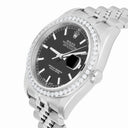 Rolex Datejust 36 Diamond Bezel Black Index Dial Jubilee Band Watch