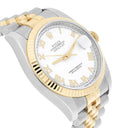 Rolex Datejust 36 Gold & Steel 116233-0149 Watch White Roman Dial Jubilee Watch