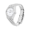 Rolex Datejust 126234 Steel 36mm White Roman Dial Jubilee Bracelet Diamond Bezel