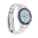 Rolex Daytona 116506-0002 Ice Blue Baguette Diamond Dial 40mm Platinum Watch Complete