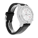 Breitling Super Avenger White Dial A13370 Stainless Steel Custom Diamond Watch