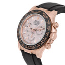 Rolex Daytona Rose Gold Sunburst Baguette Dial Oysterflex 116515LN Complete