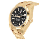 Rolex Sky-Dweller 18k Yellow Gold Black Dial 42mm Watch 326938 Box/Papers