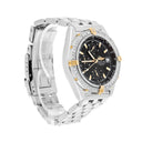 Breitling Chronomat Black Dial 39MM Steel & 18K Yellow Gold B13352 Diamond Bezel