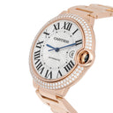 Cartier Ballon Bleu WE9008Z3 Rose Gold Silver Opaline Dial 42mm Watch - 2011