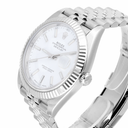Rolex Datejust 41mm 126334-0010 18k White Gold Fluted Bezel Stainless Steel Jubilee White Dial 2017