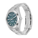 Rolex Sky-Dweller 336934 42mm Green Dial Fluted Stainless Steel Watch