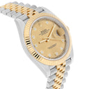 Rolex Datejust 41MM 126333-0012  Fluted Bezel Champagne Diamond Dial Jubilee Two Tone Watch 2024