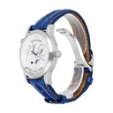 Jaeger Le Coultre  38mm Stainless Steel Blue Leather Band 142.8.92