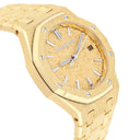 Audemars Piguet Royal Oak Frosted Gold 77450BA.GG.1361BA.01 34mm Yellow Gold Crystal Sand Dial 18K Yellow Gold Watch