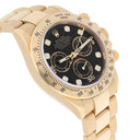 Rolex Cosmograph Daytona 126508-0003 Fixed Bezel  Black Diamond Dial Oyster Bracelet Yellow Gold Watch