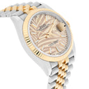 Rolex Datejust 126233-0037 36mm Two-Tone Yellow Gold Fluted Bezel Palm Motif Dial