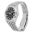 Rolex Datejust 126234 Steel 36mm Black Diamond Dial Jubilee Bracelet Box/Papers
