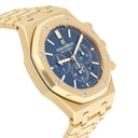 Audemars Piguet Royal Oak 26320ba.oo.1220ba.02 41mm Blue Chronograph Dial Yellow Gold Watch - 2017