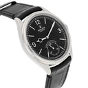 Rolex 1908 - 52509-0002 Alligator Leather Strap Domed And Fluted Bezel Black Index Arabic Dial White Gold Watch