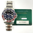 Rolex GMT-Master II  126710BLRO Oyster Bracelet  Stainless Steel Watch Pepsi Bezel Black Dial MINT 2021