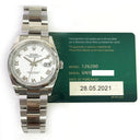 Rolex Datejust 36mm 126200 White Roman Dial Oyster Steel Watch 2021