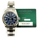 Rolex Sky-Dweller Oyster 42mm 326934 Stainless Steel with Blue Dial Watch 2021