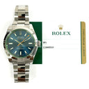 Rolex Oyster Perpetual 116400GV 40mm Stainless Steel Watch Blue Index Dial 2015