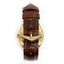 Patek Philippe Annual Calendar 5035R-001 Rose Gold With Brown Leather Watch Silver Dial 1997