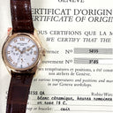 Patek Philippe Annual Calendar 5035R-001 Rose Gold With Brown Leather Watch Silver Dial 1997