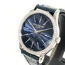 Patek Philippe Calatrava 4897G-001 Diamond Blue Dial Ladies White Gold Watch