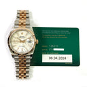 Rolex Datejust 36mm 126231-0031 Jubilee Stainless Steel & Rose Gold Silver Palm Index Dial 2024