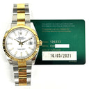Rolex Datejust White Dial 41mm 126333 Gold/Steel  Watch 2021