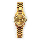 Rolex Datejust 31mm Presidential 68278  Yellow Gold Watch Champagne Diamond Dial 1995