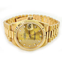Rolex Datejust 31mm Presidential 68278  Yellow Gold Watch Champagne Diamond Dial 1995
