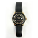 Rolex Yacht Master 40mm Rose Gold Case 116655 Black Rubber Strap Watch 2019