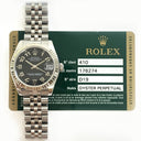 Rolex Datejust 31 178274 Jubilee Stainless Steel with Concentric Black Arabic Dial Watch 2007