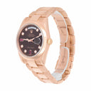 Rolex Day-Date 36 Ruby Baguette Diamond Dial 18k Rose Gold Watch 118205